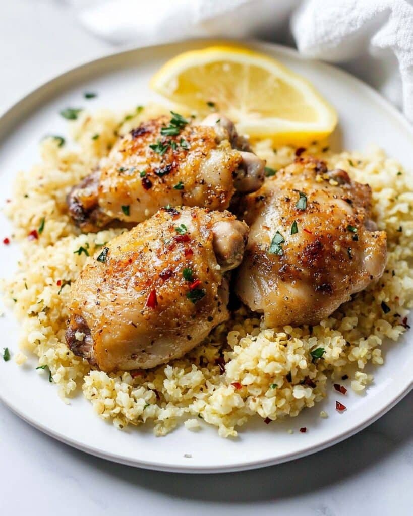 Lemon Garlic Butter Crock Pot Chicken Thighs Recipe