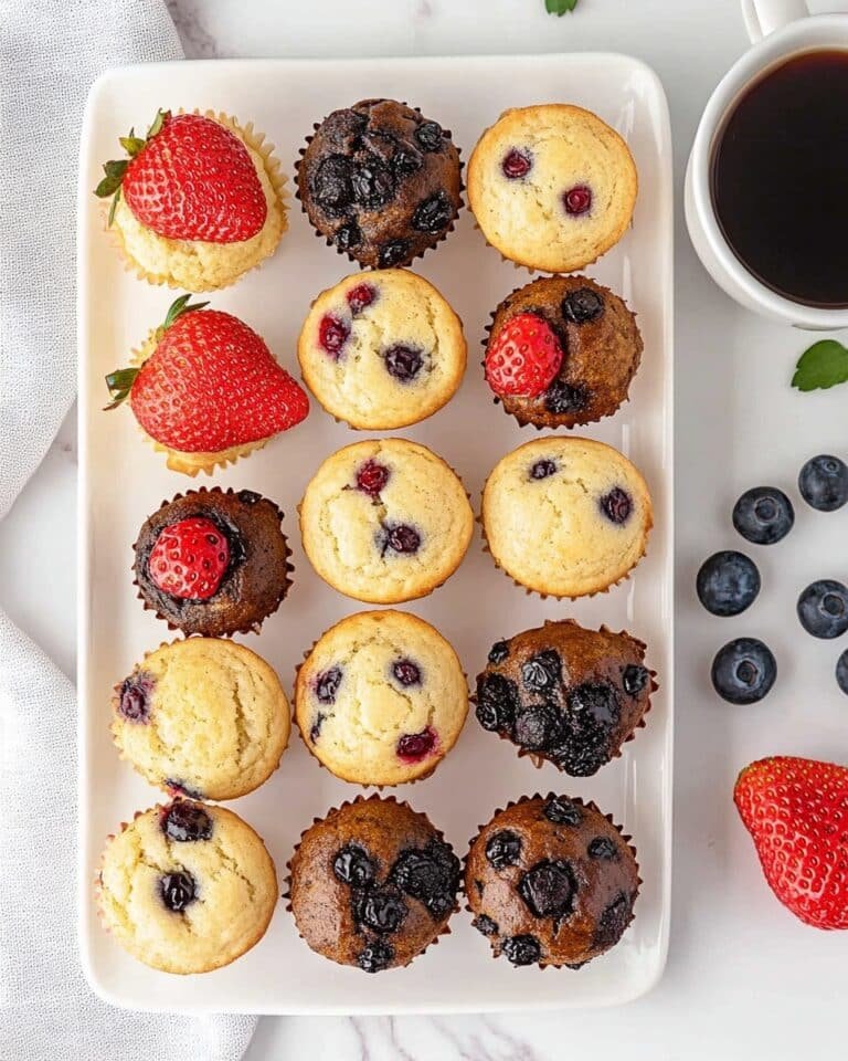 Pancake Mini Muffins with Fresh Fruit and Chocolate Chips Recipe