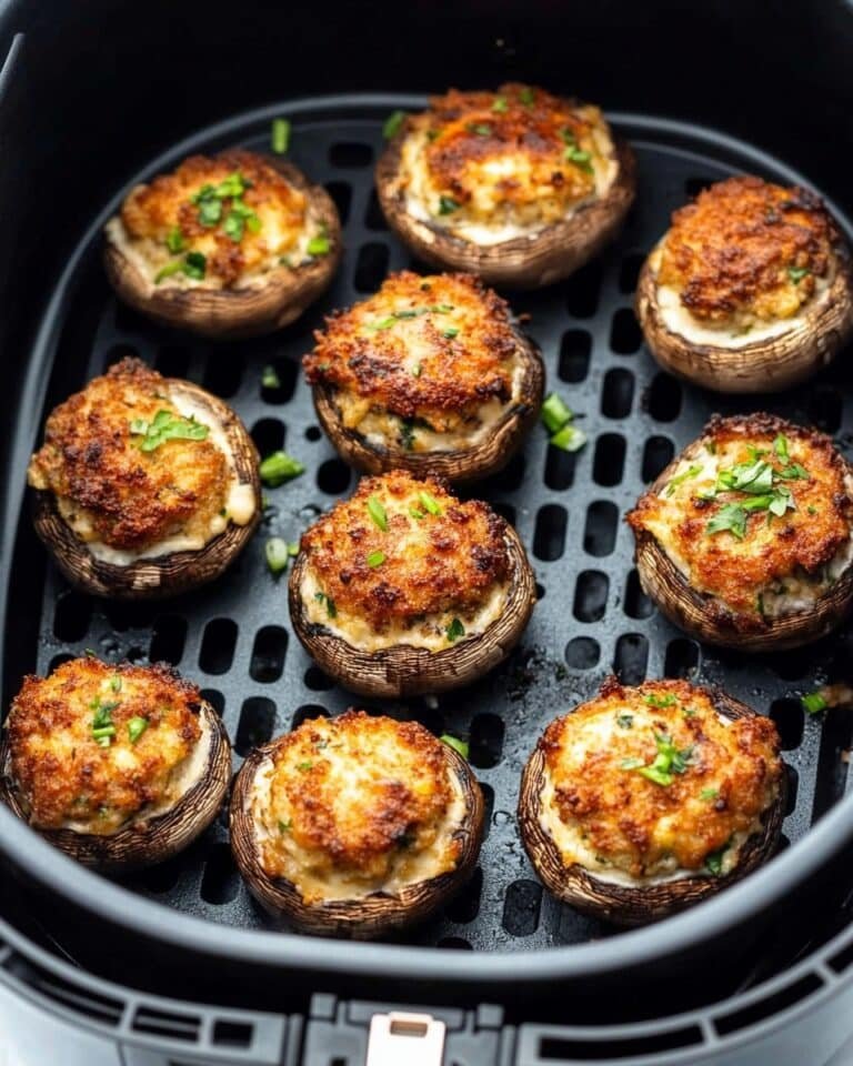 Air Fryer Stuffed Mushrooms with Cream Cheese Recipe