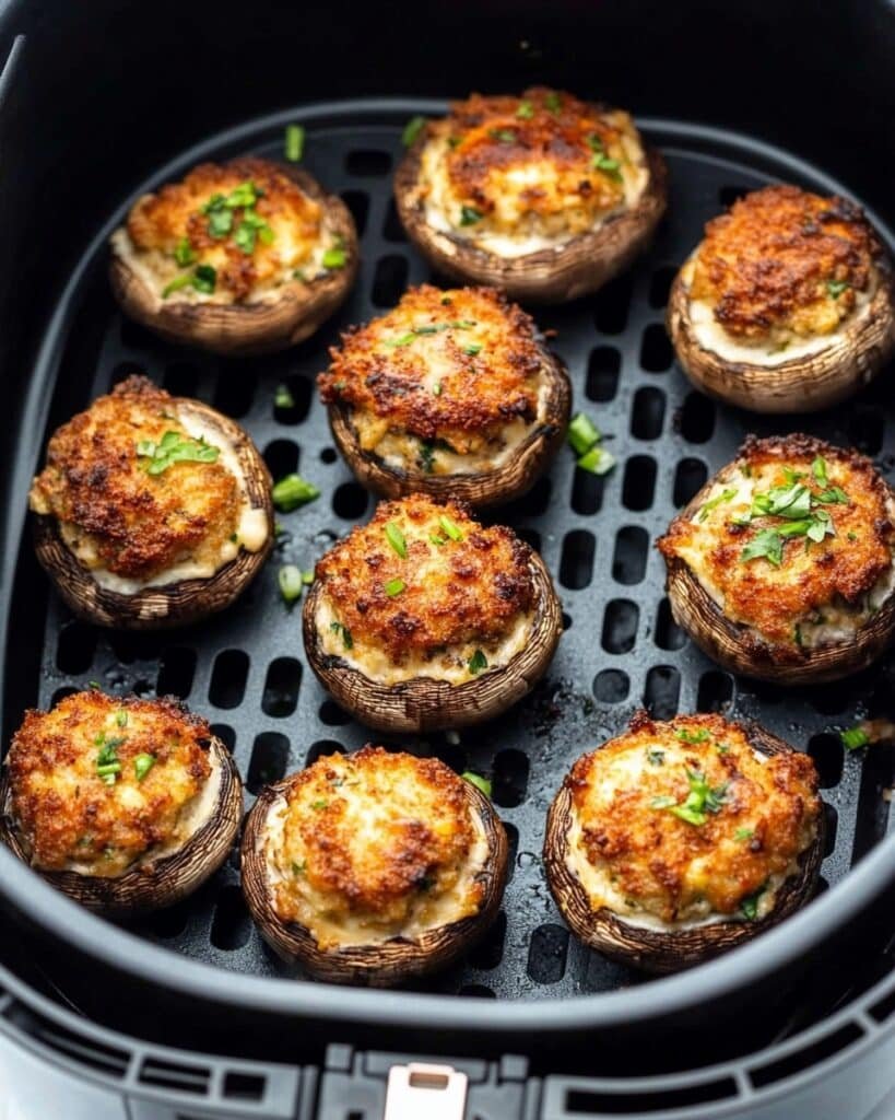 Air Fryer Stuffed Mushrooms with Cream Cheese Recipe
