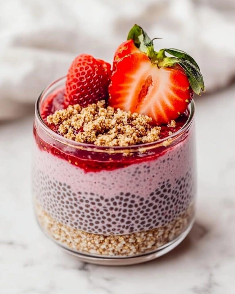Strawberry Crumble Chia Pudding Recipe