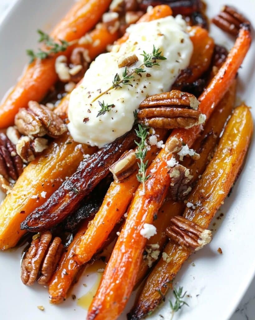 Roasted Carrots with Candied Pecans and Goat Cheese Recipe
