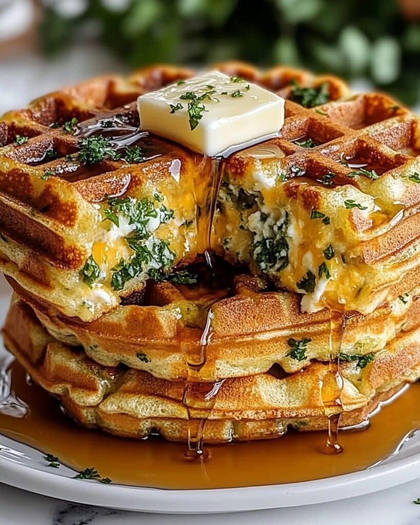 Cheddar Jalapeño Cornbread Waffles Recipe
