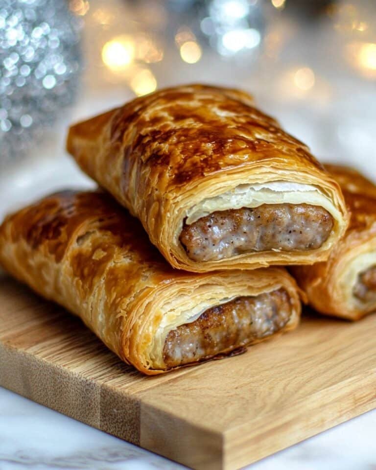 Christmas Sausage Rolls with Cranberry and Brie Recipe