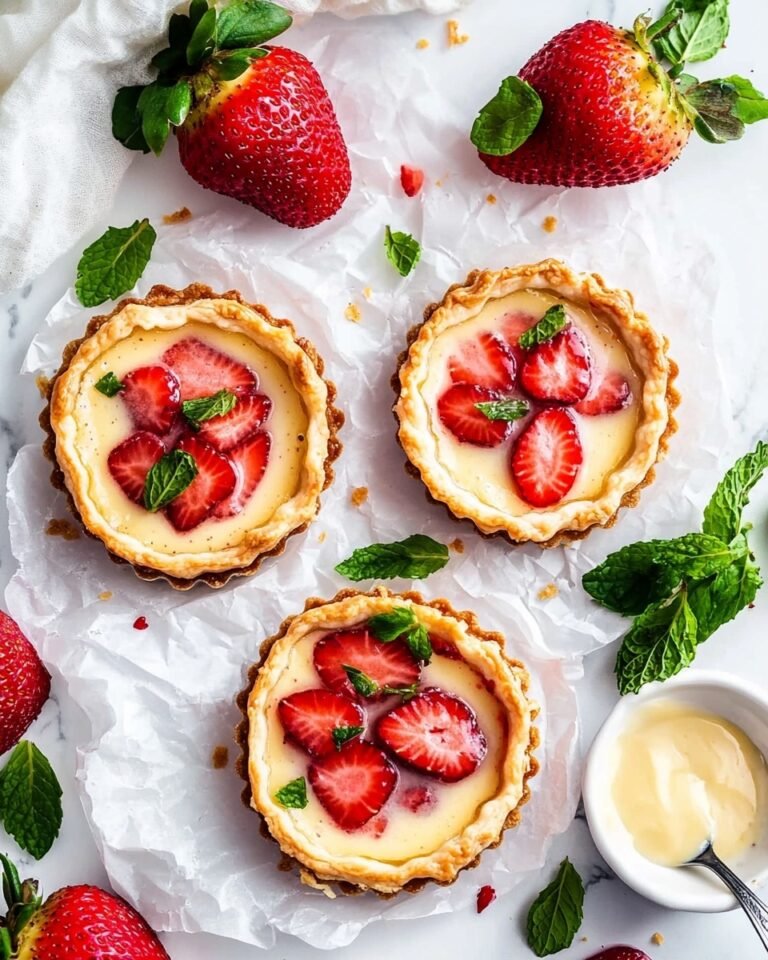 Strawberry Honey Custard Tarts with Lemon Curd Recipe
