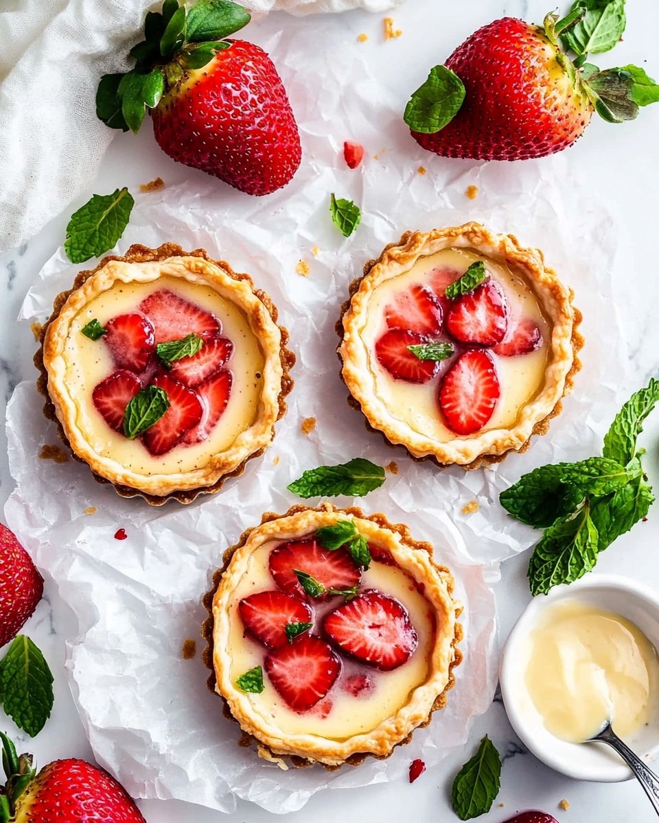 Strawberry Honey Custard Tarts with Lemon Curd Recipe