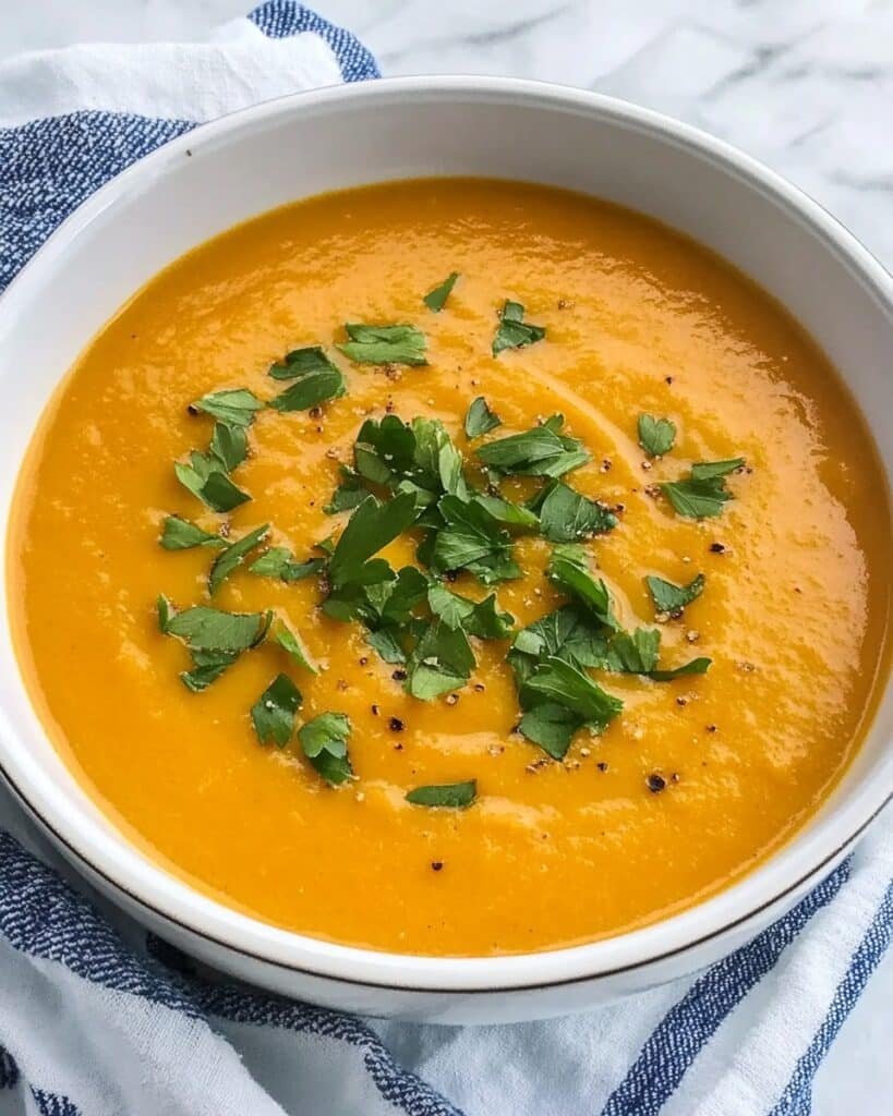 Creamy Pumpkin Soup with Maple Syrup and Spiced Finish Recipe