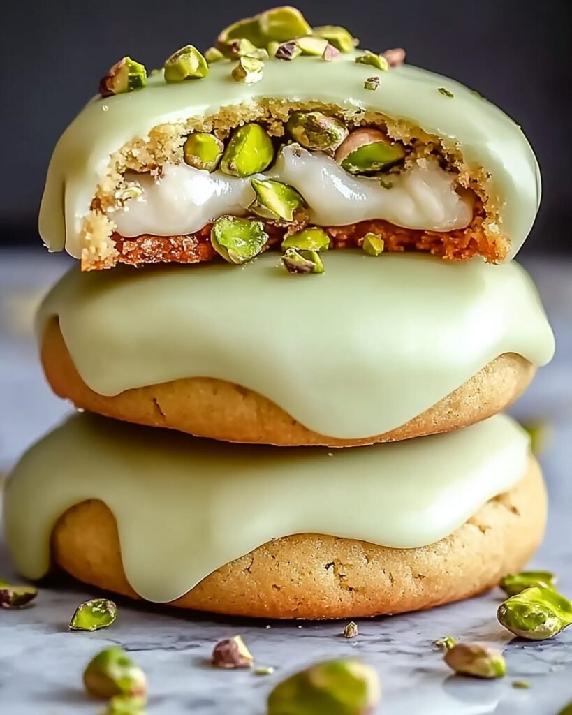 Pistachio Cream Stuffed Cookies Recipe