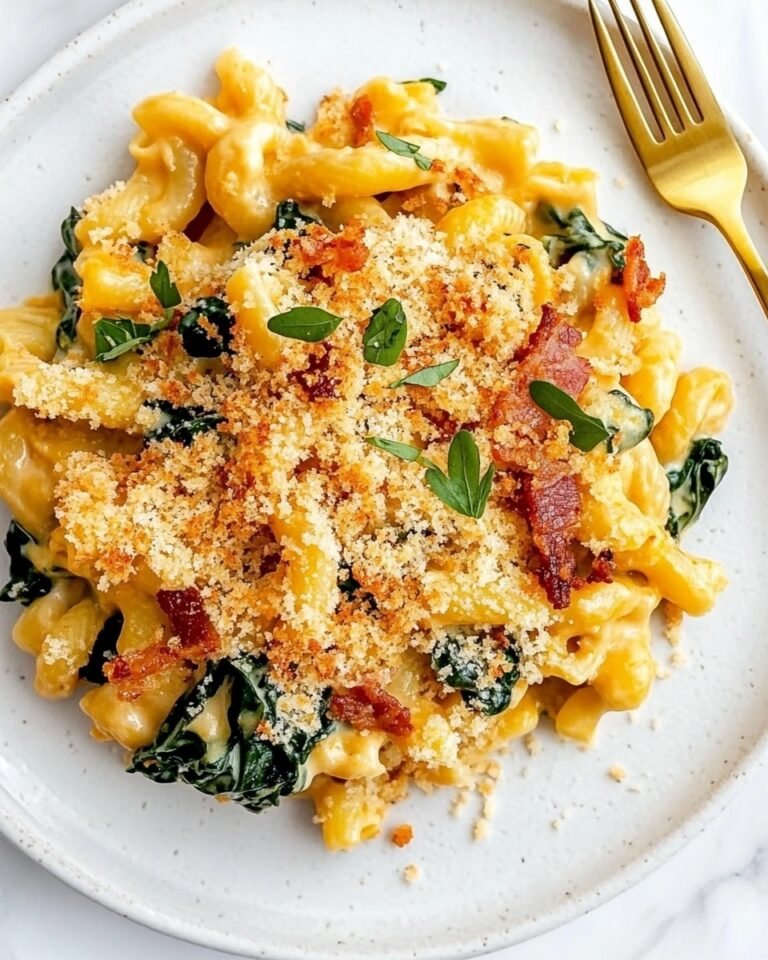 Spinach Bacon Pumpkin Mac and Cheese Recipe