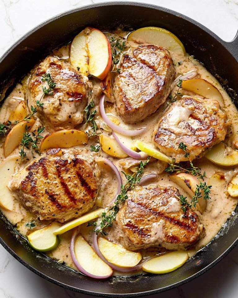Creamy Apple Bourbon Chicken Skillet Recipe
