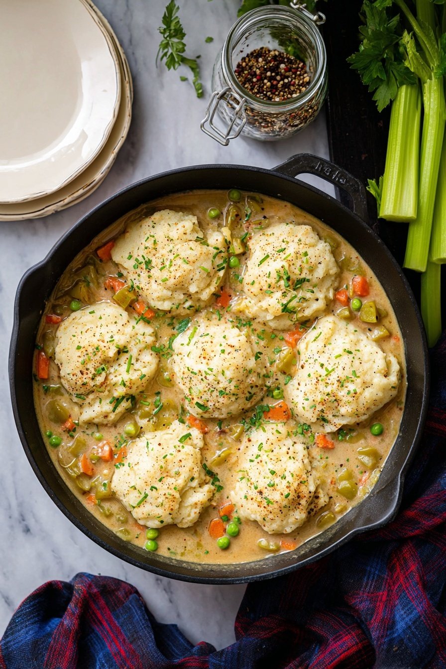 Leftover Turkey and Chive Drop Dumplings Recipe - Serving Suggestion