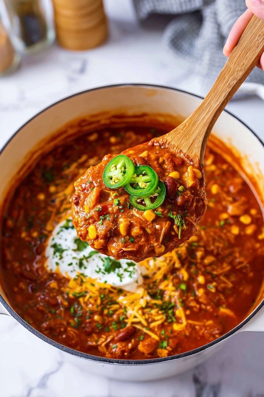 Leftover Turkey Chili Recipe - Serving Suggestion