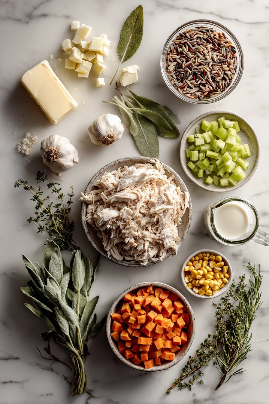 Instant Pot Leftover Turkey Wild Rice Casserole Recipe - Ingredients