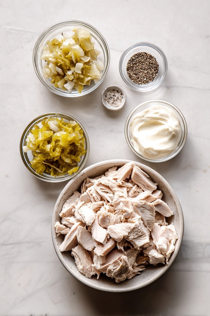 Turkey Salad with Pickle Relish and Mayo Recipe - Ingredients