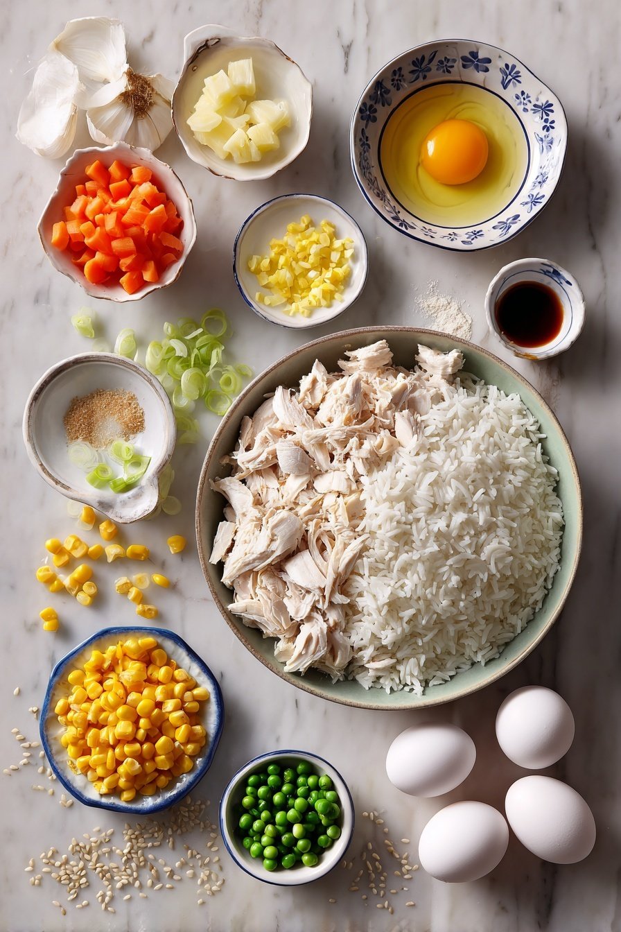 Leftover Turkey Fried Rice Recipe - Ingredients
