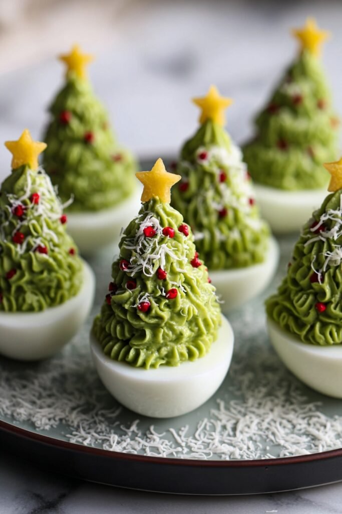 Deviled Egg Christmas Trees Recipe