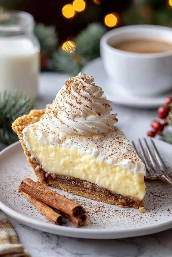 Christmas Eve Cinnamon-Vanilla Custard Pie – Creamy Holiday Dessert Magic Recipe