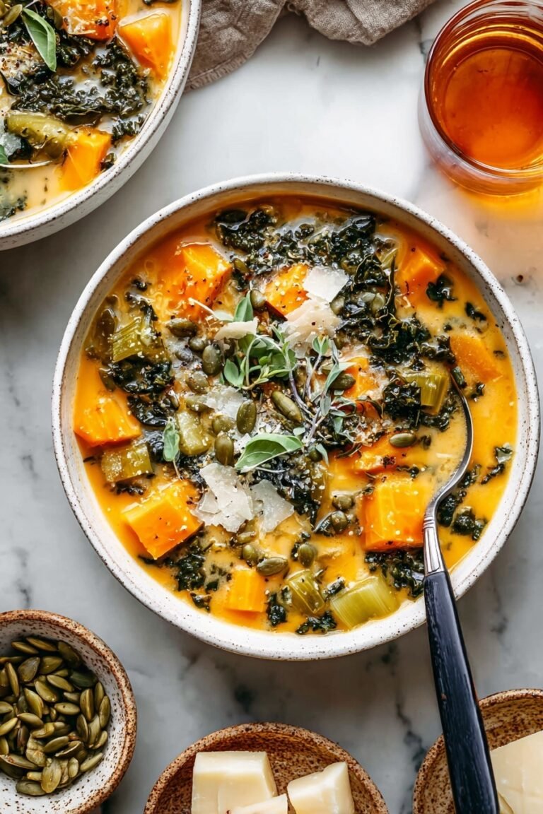 Butternut Squash, Kale, and White Bean Soup Recipe